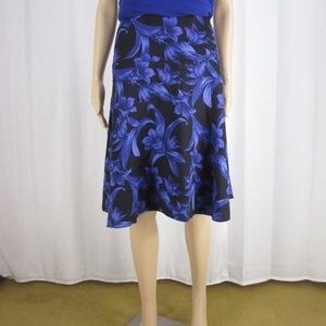 sz 16 tall Lined Linen Blend Knee Length Skirt